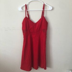 Red dress (M) with mesh details
